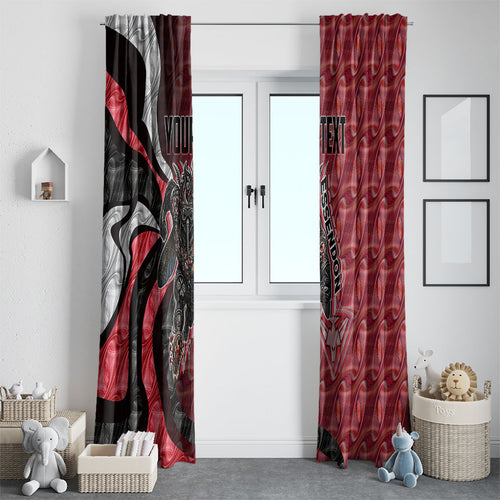 Personalised Essendon Bombers Window Curtain Trippy Psychedelic Abstract Art Mascot Football Fans