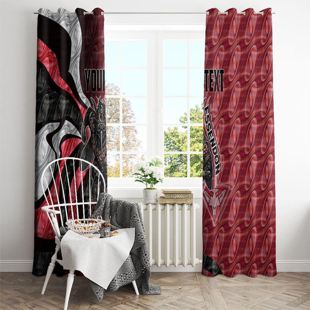 Personalised Essendon Bombers Window Curtain Trippy Psychedelic Abstract Art Mascot Football Fans
