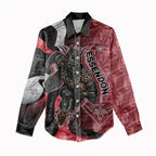 Personalised Essendon Bombers Women Casual Shirt Trippy Psychedelic Abstract Art Mascot Football Fans