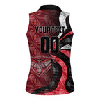 Personalised Essendon Bombers Women Sleeveless Polo Shirt Trippy Psychedelic Abstract Art Mascot Football Fans