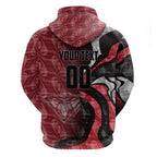 Personalised Essendon Bombers Zip Hoodie Trippy Psychedelic Abstract Art Mascot Football Fans