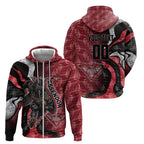 Personalised Essendon Bombers Zip Hoodie Trippy Psychedelic Abstract Art Mascot Football Fans