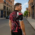 Personalised Essendon Bombers Zipper Polo Shirt Trippy Psychedelic Abstract Art Mascot Football Fans