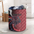 Personalised Melbourne Demons Laundry Basket Trippy Psychedelic Abstract Art Mascot Football Fans