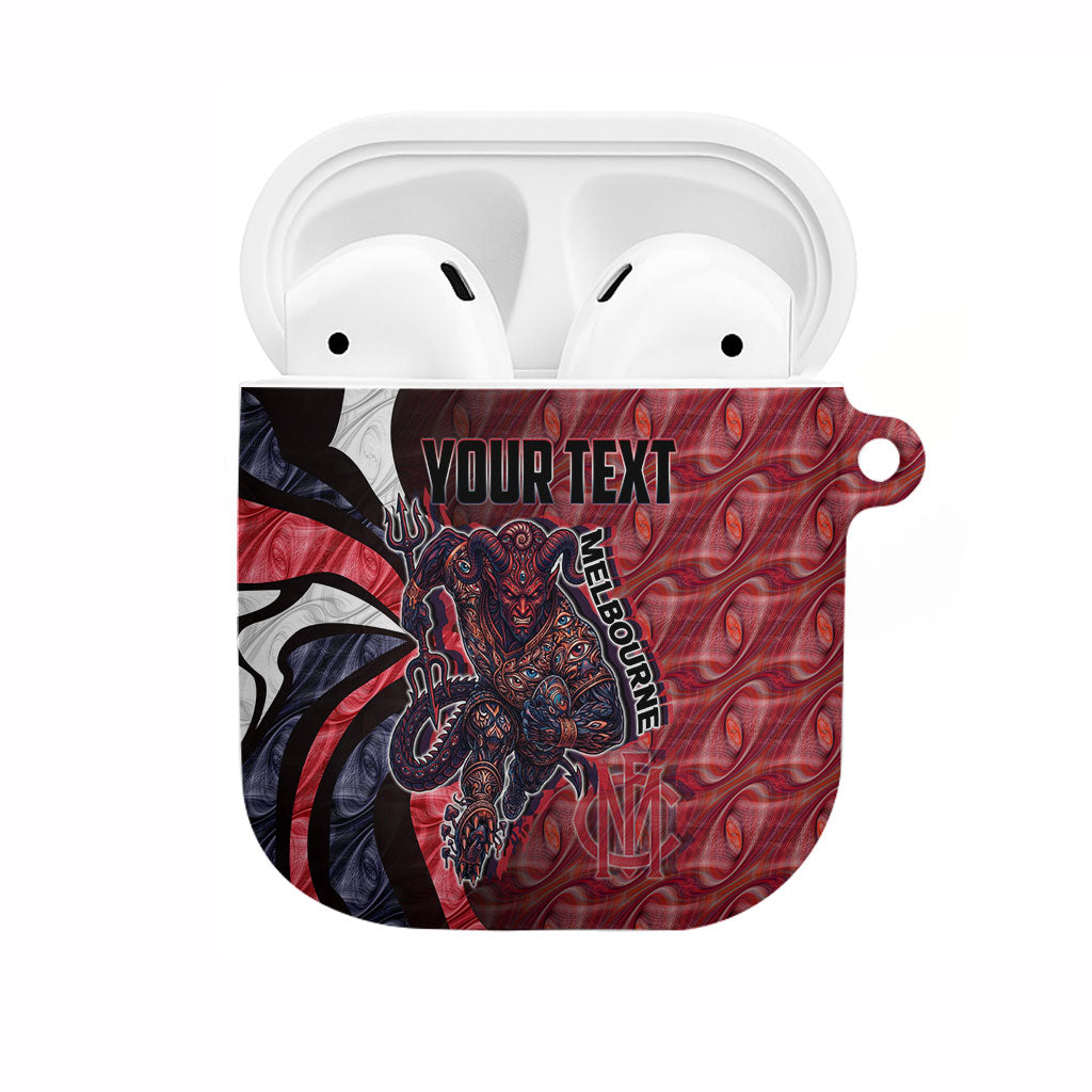 Personalised Melbourne Demons AirPods Case Trippy Psychedelic Abstract Art Mascot Football Fans