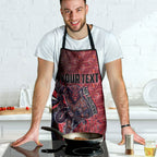 Personalised Melbourne Demons Apron Trippy Psychedelic Abstract Art Mascot Football Fans