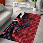 Personalised Melbourne Demons Area Rug Trippy Psychedelic Abstract Art Mascot Football Fans