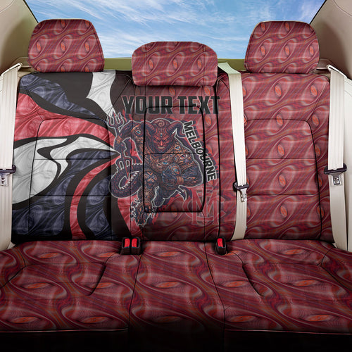 Personalised Melbourne Demons Back Car Seat Cover Trippy Psychedelic Abstract Art Mascot Football Fans