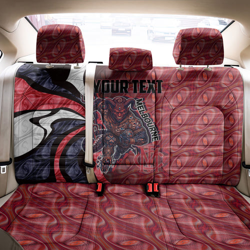 Personalised Melbourne Demons Back Car Seat Cover Trippy Psychedelic Abstract Art Mascot Football Fans