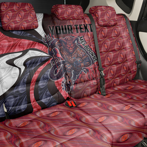 Personalised Melbourne Demons Back Car Seat Cover Trippy Psychedelic Abstract Art Mascot Football Fans