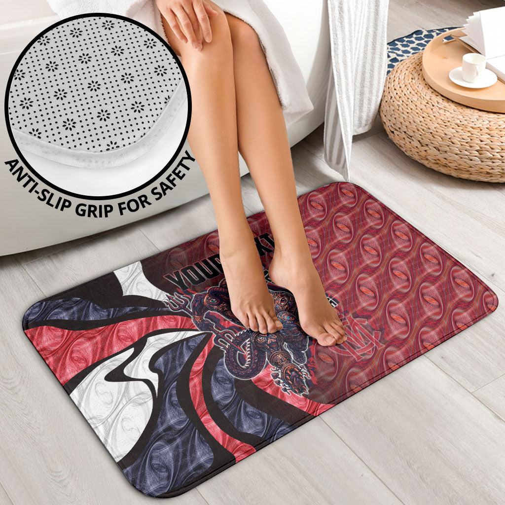 Personalised Melbourne Demons Bathroom Set Trippy Psychedelic Abstract Art Mascot Football Fans