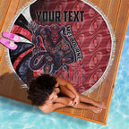Personalised Melbourne Demons Beach Blanket Trippy Psychedelic Abstract Art Mascot Football Fans