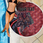 Personalised Melbourne Demons Beach Blanket Trippy Psychedelic Abstract Art Mascot Football Fans