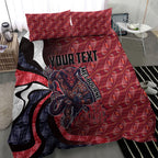 Personalised Melbourne Demons Bedding Set Trippy Psychedelic Abstract Art Mascot Football Fans
