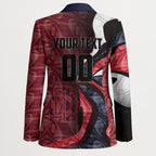 Personalised Melbourne Demons Blazer Trippy Psychedelic Abstract Art Mascot Football Fans