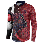 Personalised Melbourne Demons Button Sweatshirt Trippy Psychedelic Abstract Art Mascot Football Fans