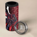 Personalised Melbourne Demons 4 in 1 Can Cooler Tumbler Trippy Psychedelic Abstract Art Mascot Football Fans
