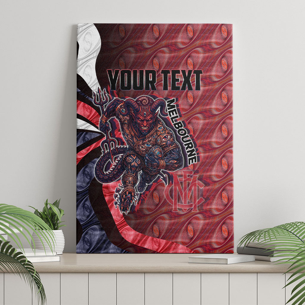 Personalised Melbourne Demons Canvas Wall Art Trippy Psychedelic Abstract Art Mascot Football Fans