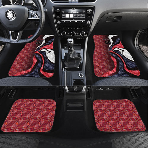 Personalised Melbourne Demons Car Mats Trippy Psychedelic Abstract Art Mascot Football Fans
