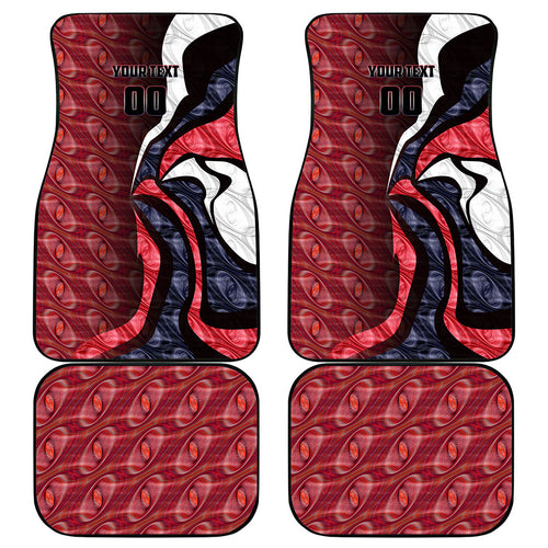 Personalised Melbourne Demons Car Mats Trippy Psychedelic Abstract Art Mascot Football Fans