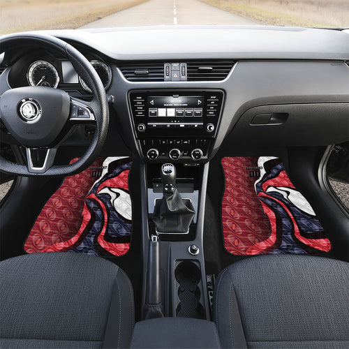 Personalised Melbourne Demons Car Mats Trippy Psychedelic Abstract Art Mascot Football Fans