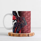 Personalised Melbourne Demons Ceramic Mug Trippy Psychedelic Abstract Art Mascot Football Fans