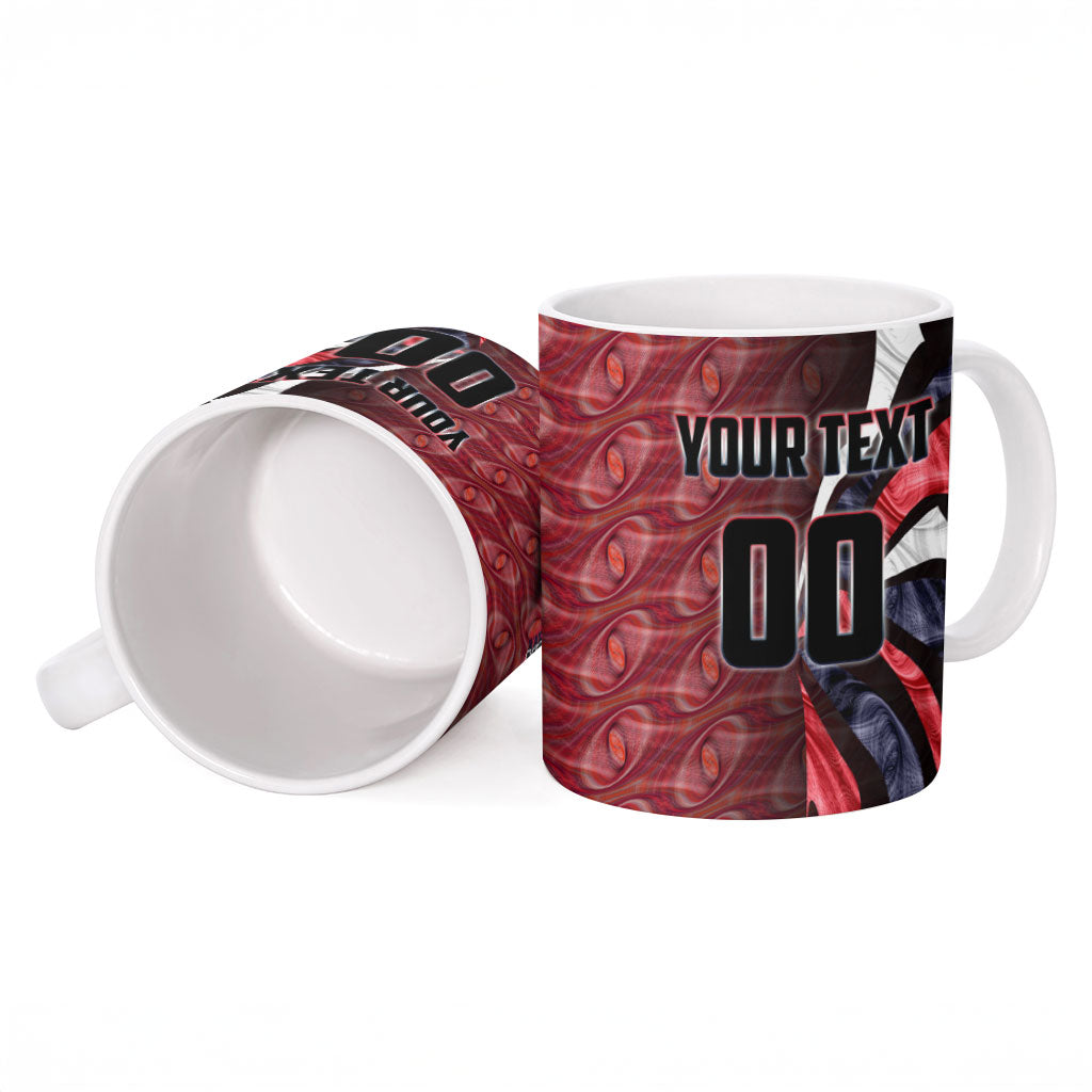 Personalised Melbourne Demons Ceramic Mug Trippy Psychedelic Abstract Art Mascot Football Fans
