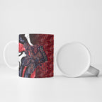 Personalised Melbourne Demons Ceramic Mug Trippy Psychedelic Abstract Art Mascot Football Fans