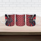 Personalised Melbourne Demons Ceramic Mug Trippy Psychedelic Abstract Art Mascot Football Fans