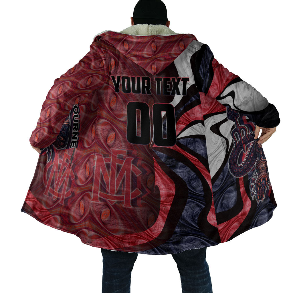 Personalised Melbourne Demons Cloak Trippy Psychedelic Abstract Art Mascot Football Fans