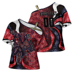 Personalised Melbourne Demons Cross Shoulder Shirt Trippy Psychedelic Abstract Art Mascot Football Fans