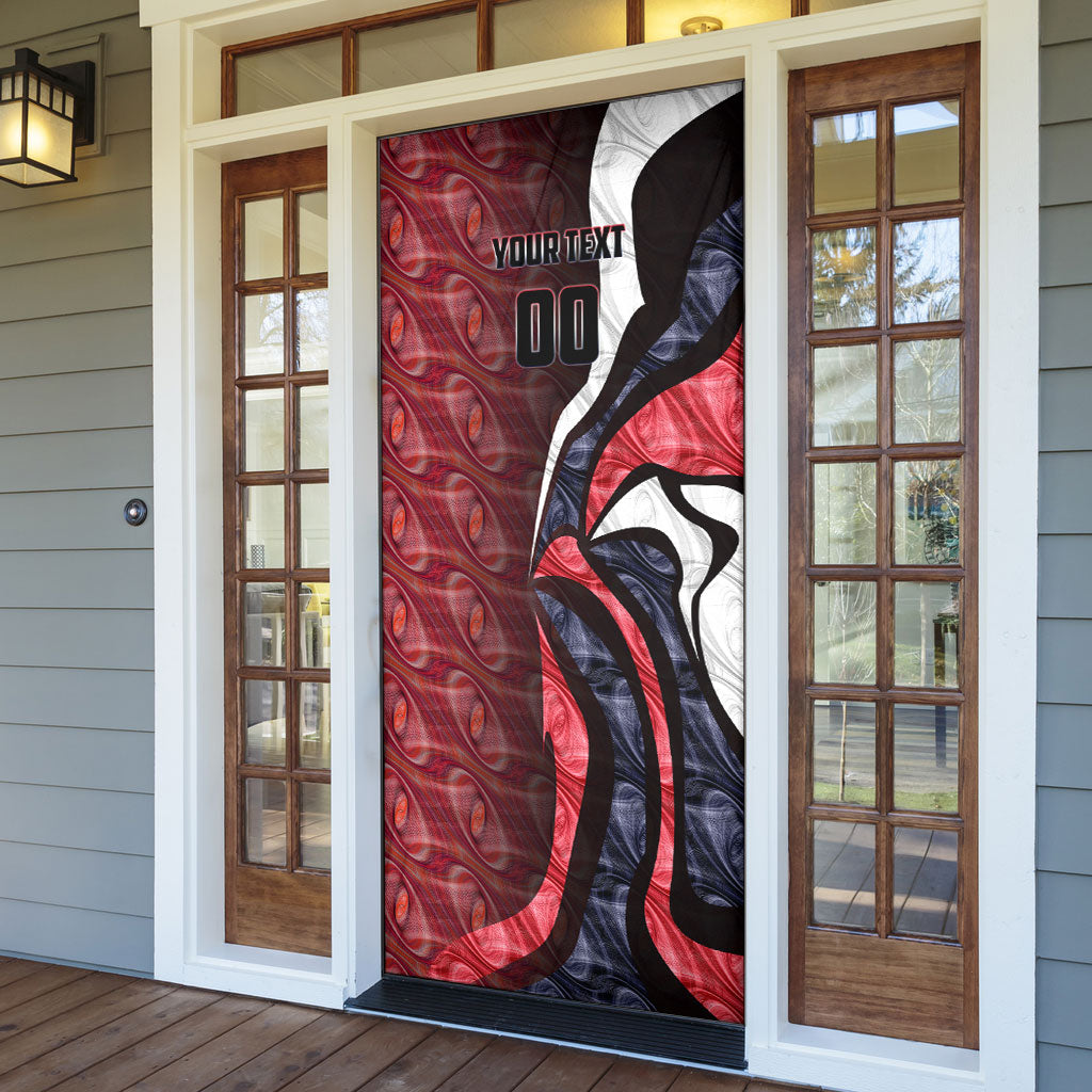 Personalised Melbourne Demons Door Cover Trippy Psychedelic Abstract Art Mascot Football Fans
