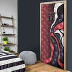 Personalised Melbourne Demons Door Cover Trippy Psychedelic Abstract Art Mascot Football Fans
