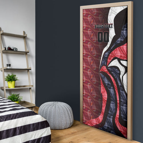 Personalised Melbourne Demons Door Cover Trippy Psychedelic Abstract Art Mascot Football Fans