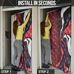 Personalised Melbourne Demons Door Cover Trippy Psychedelic Abstract Art Mascot Football Fans