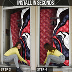 Personalised Melbourne Demons Door Cover Trippy Psychedelic Abstract Art Mascot Football Fans