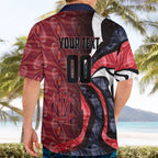 Personalised Melbourne Demons Hawaiian Shirt Trippy Psychedelic Abstract Art Mascot Football Fans