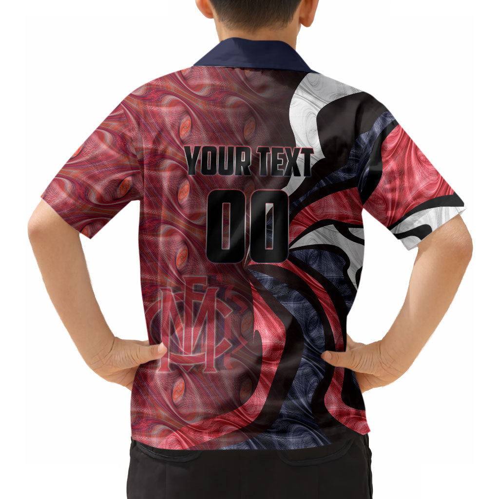 Personalised Melbourne Demons Hawaiian Shirt Trippy Psychedelic Abstract Art Mascot Football Fans