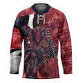 Personalised Melbourne Demons Hockey Jersey Trippy Psychedelic Abstract Art Mascot Football Fans