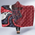 Personalised Melbourne Demons Hooded Blanket Trippy Psychedelic Abstract Art Mascot Football Fans