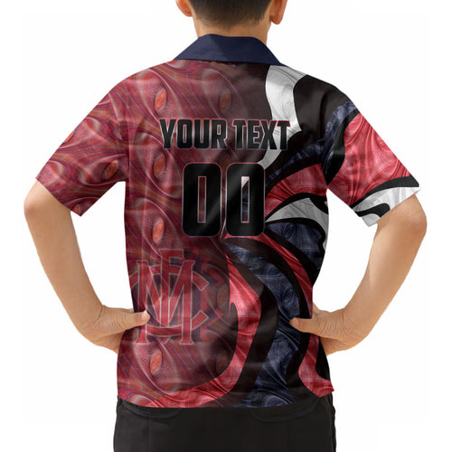 Personalised Melbourne Demons Kid Hawaiian Shirt Trippy Psychedelic Abstract Art Mascot Football Fans