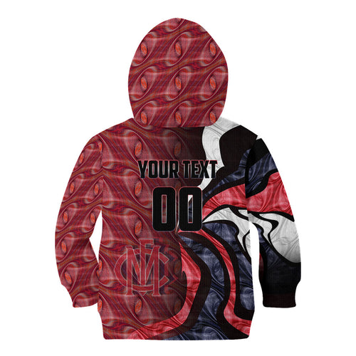 Personalised Melbourne Demons Kid Hoodie Trippy Psychedelic Abstract Art Mascot Football Fans