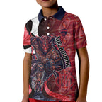 Personalised Melbourne Demons Kid Polo Shirt Trippy Psychedelic Abstract Art Mascot Football Fans