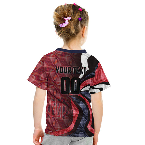 Personalised Melbourne Demons Kid T Shirt Trippy Psychedelic Abstract Art Mascot Football Fans