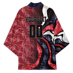 Personalised Melbourne Demons Kimono Trippy Psychedelic Abstract Art Mascot Football Fans