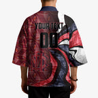 Personalised Melbourne Demons Kimono Trippy Psychedelic Abstract Art Mascot Football Fans