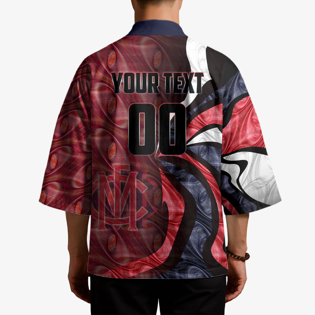 Personalised Melbourne Demons Kimono Trippy Psychedelic Abstract Art Mascot Football Fans