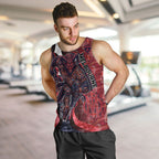 Personalised Melbourne Demons Men Tank Top Trippy Psychedelic Abstract Art Mascot Football Fans