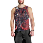 Personalised Melbourne Demons Men Tank Top Trippy Psychedelic Abstract Art Mascot Football Fans