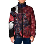 Personalised Melbourne Demons Padded Jacket Trippy Psychedelic Abstract Art Mascot Football Fans
